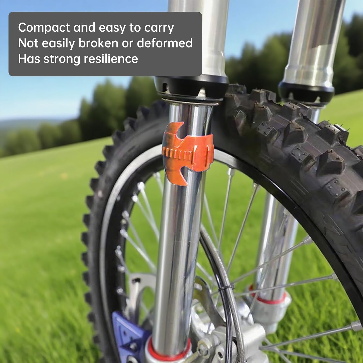 Windance Motorcycle Front Fork Maintenance Tool Kit,Fork Seal Saver Cleaner 45Mm-55Mm Shock Repairing Tool + Fork Suspension Oil Level Measurement Gauge Oil Syringe Tool (Orange) - Blue image number 7