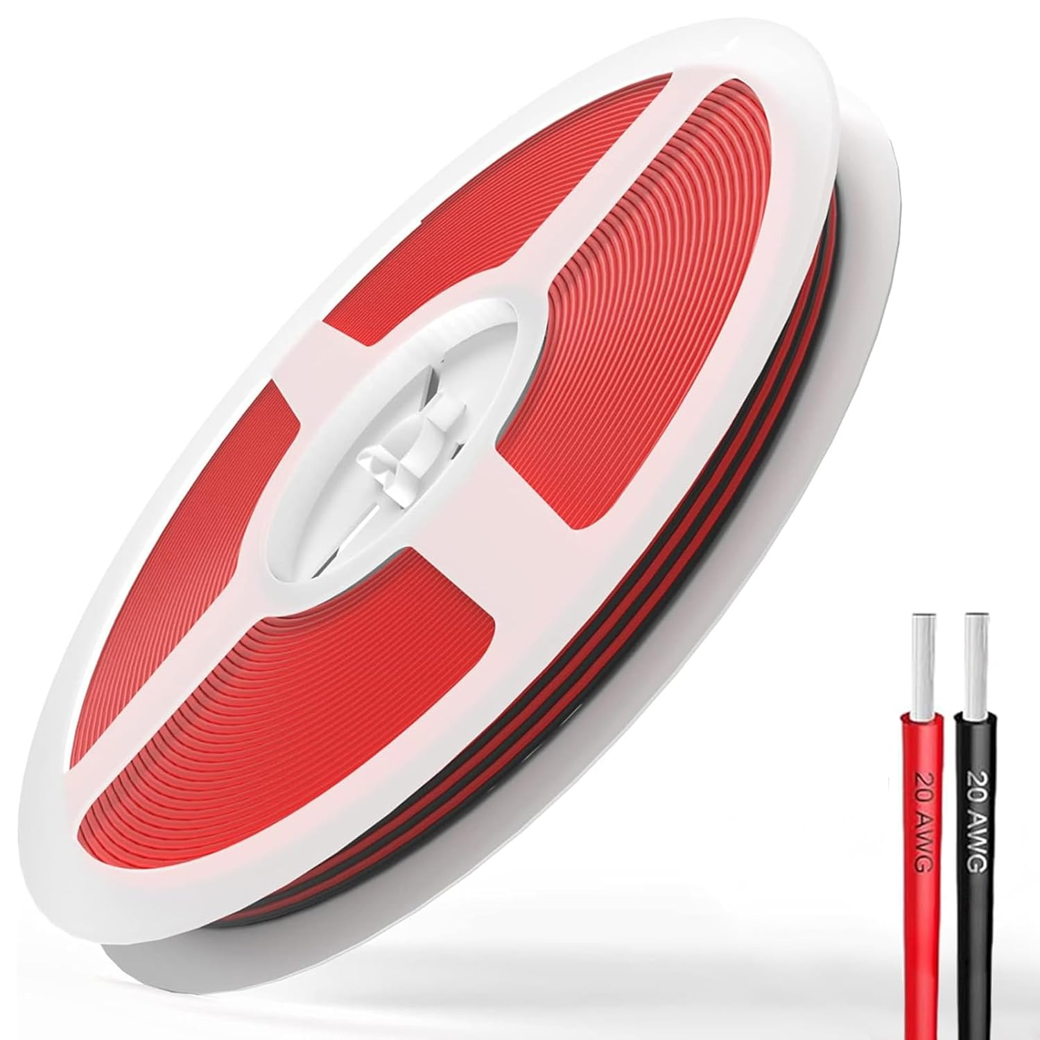 20M/65.6FT Electrical Wire Cable 22AWG, 2 Pin Black Red, DC Extension for LED Strips image number 4