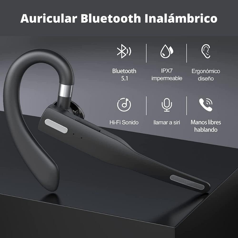 NK Wireless Bluetooth 5.0 Headphones, Hands-Free Headphones, Microphone, Clear Voice Technology, 100Mah Battery, Ultra Lightweight, Protective Case Included - Iphone and Android image number 4