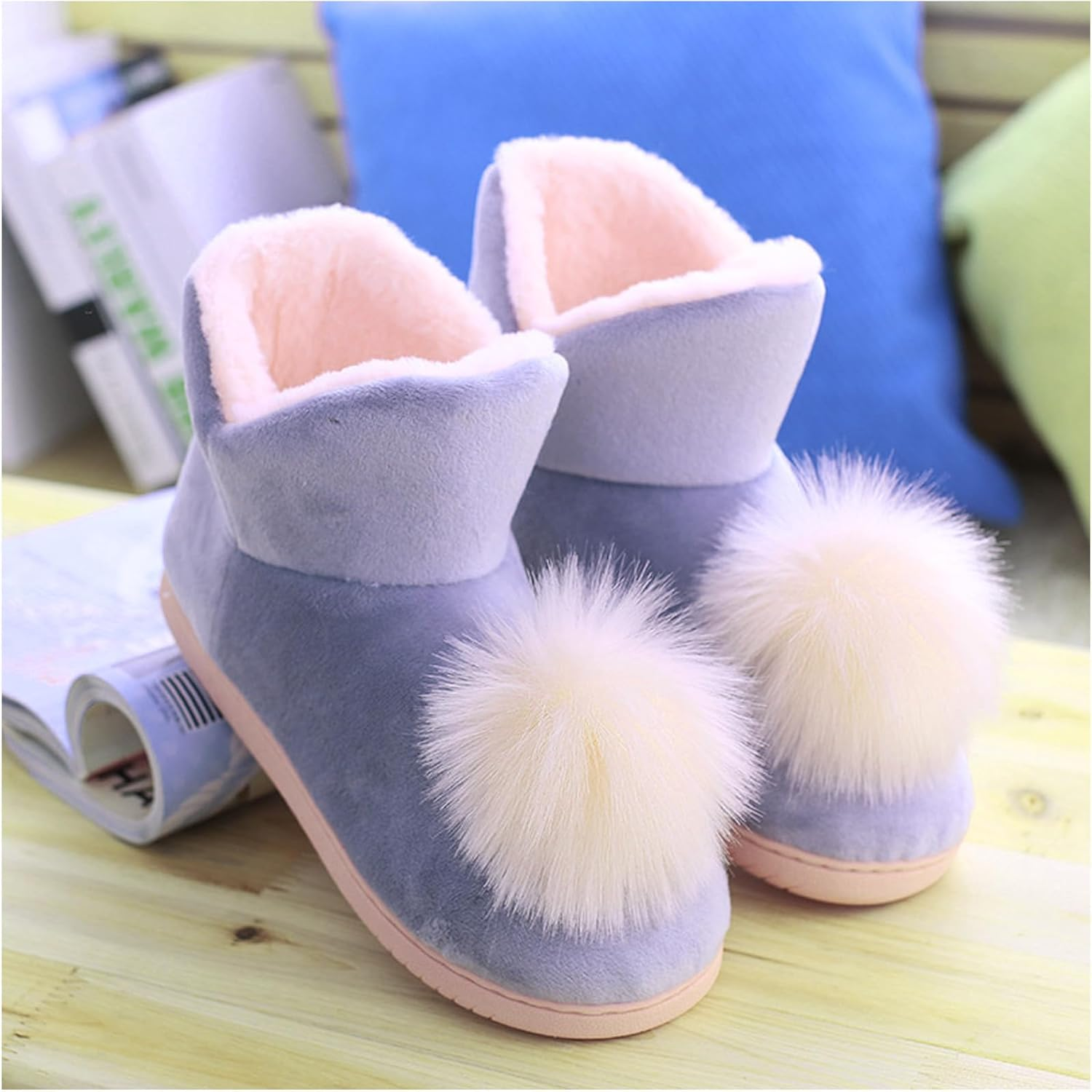 YELINTIAN 20 Pieces ​Faux Fur Pom Pom Balls - ​Faux Fox Fur Pom Pom Balls for DIY Crafts & Knitting, ​Soft & Removable for Hats, Scarves, Gloves, Bags, Keychains (10 Colors, 2Pcs Each)