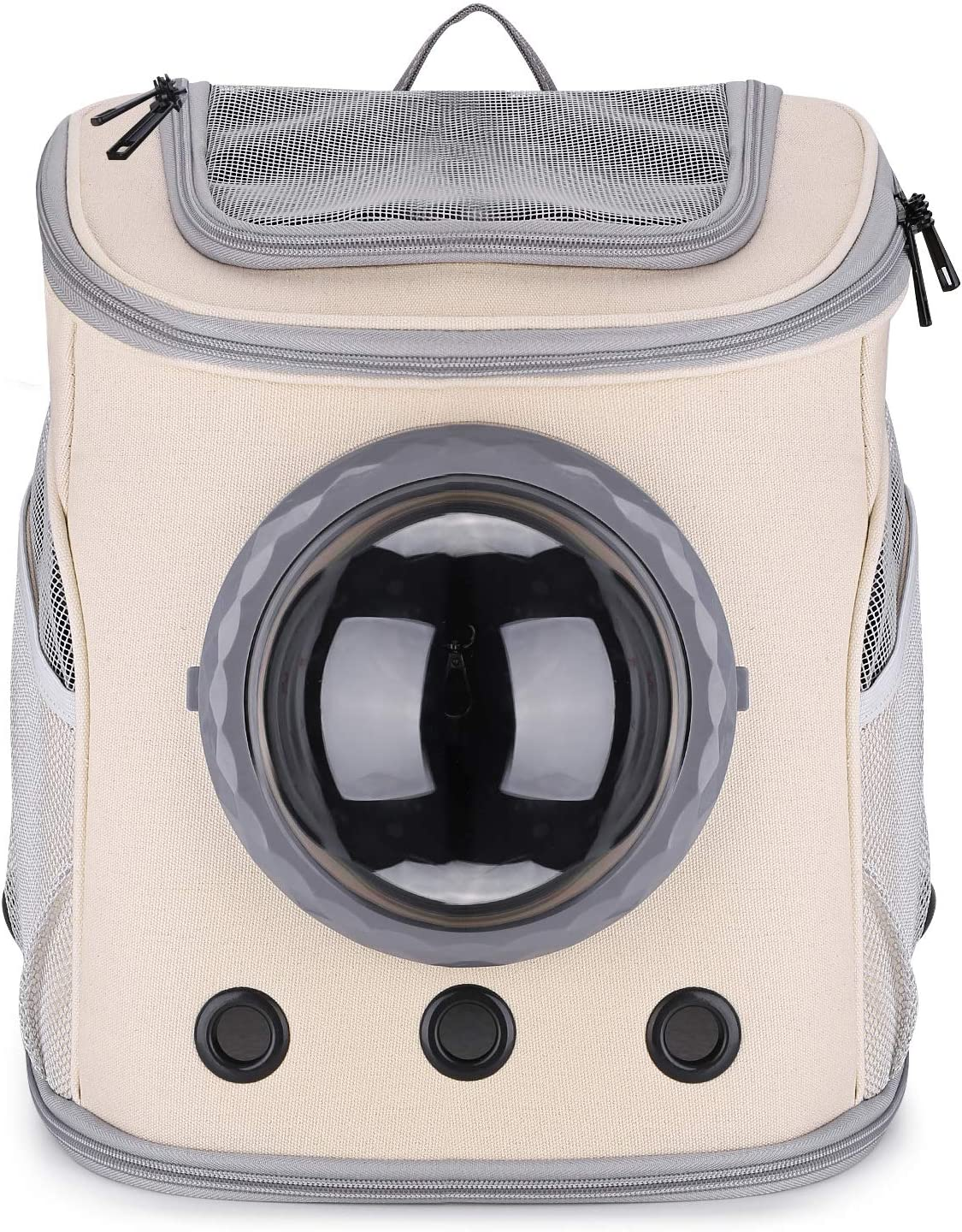 Lollimeow Pet Carrier Canvas Bubble Backpack, Breathable Capsule Portable Pet Backpack