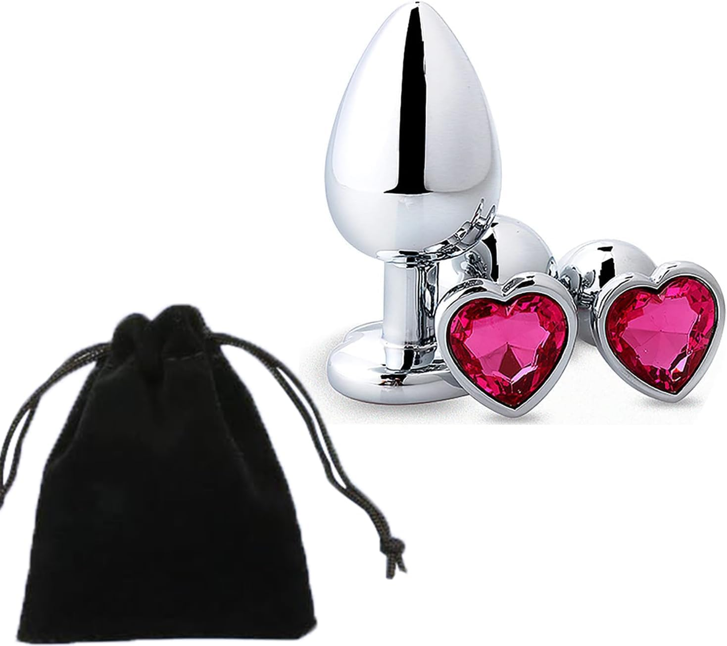 3Pcs Anal Plug Training Set, Male and Female Sex Toys, Suitable for Beginners to Advanced Anal Games, Ideal Sex Toys for Couples, Anal Plug in the Backyard, Alternative Flirting Toy Combination Set, Handheld for Women and Men, Rose image number 4