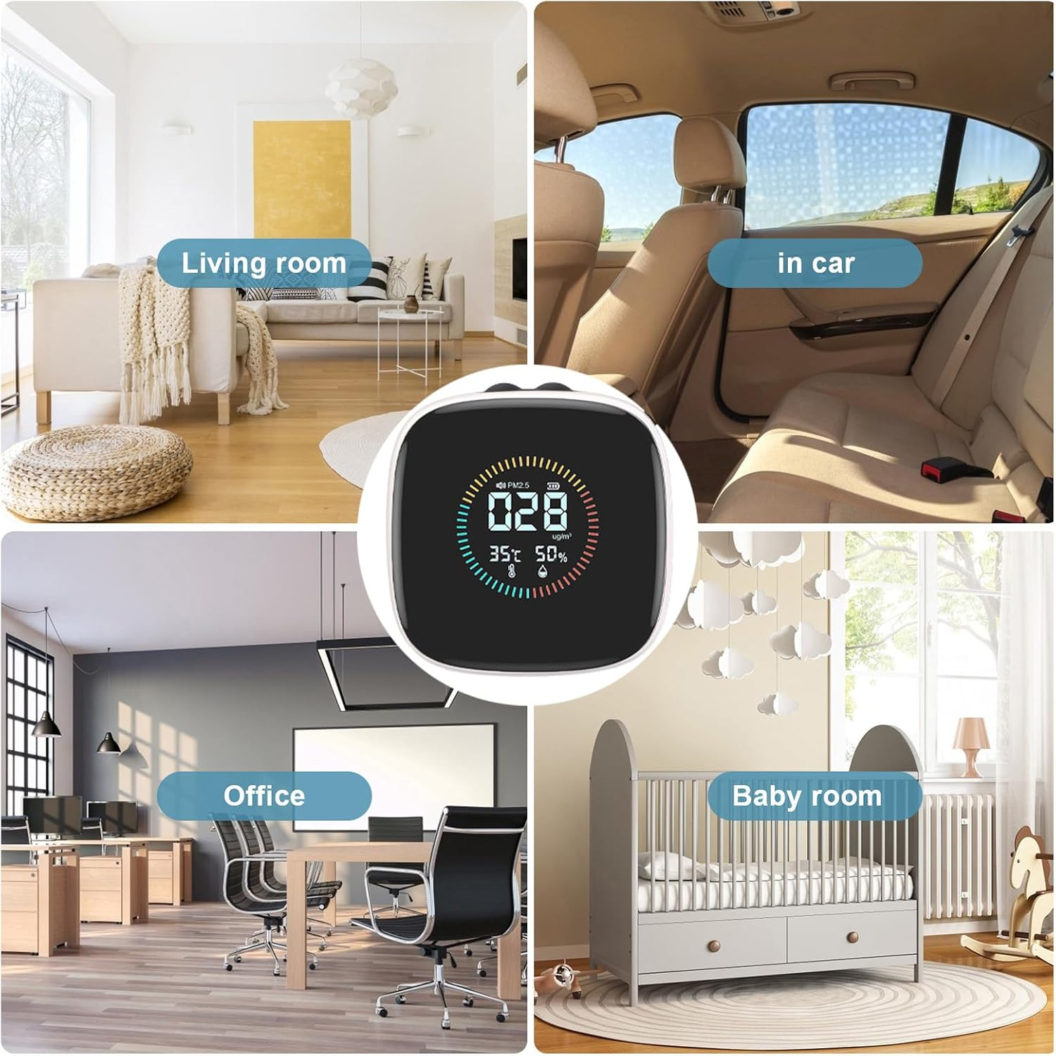 LCD Air Quality Meter Efficient PM2.5 Tester for Home Hotel Office Accurate Measurement image number 6