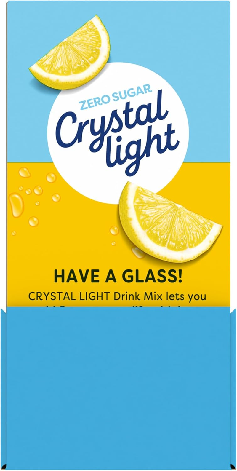 Crystal Light Sugar Free Lemonade Powdered Drink Mix, Caffeine Free, 0.14 Oz Packet Pack of 12 Cartons with 10 Each image number 2