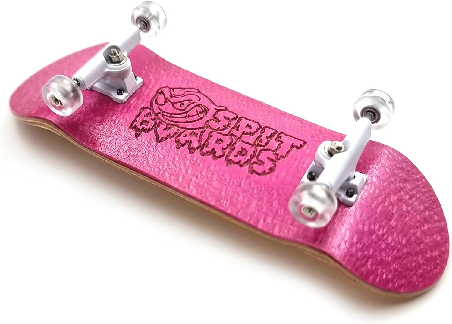 SPITBOARDS 32 Mm Fingerboard Complete Real Wood Set-Up (Pre-Assembled, 5-Layers), Trucks with Lock Nuts, Bearing Wheels, Foam Grip Tape,