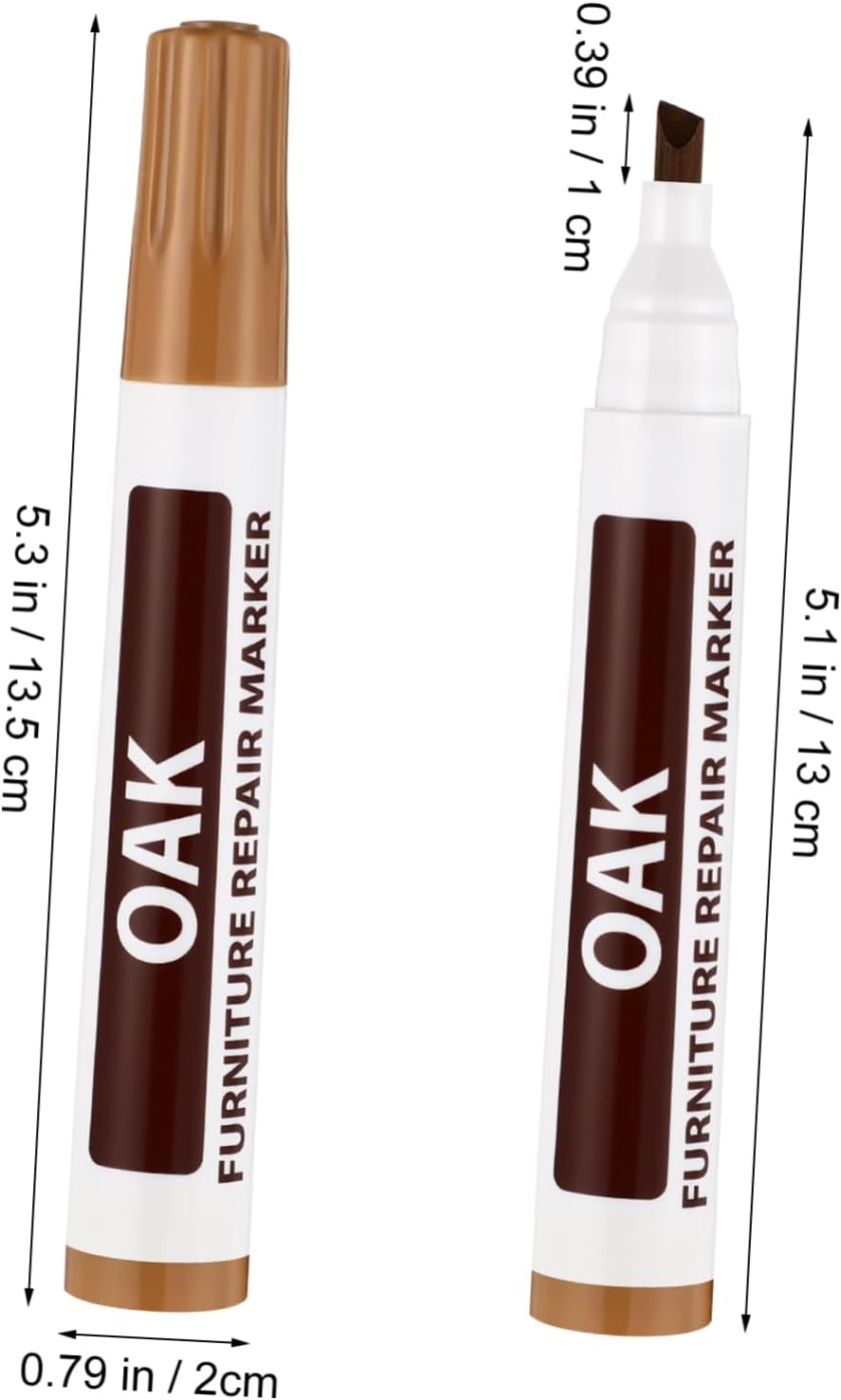 PACKOVE 6Pcs Wooden Furniture Touch up Markers Repair Pens for Scratches Stains Floors Tables Desks Bedposts image number 4