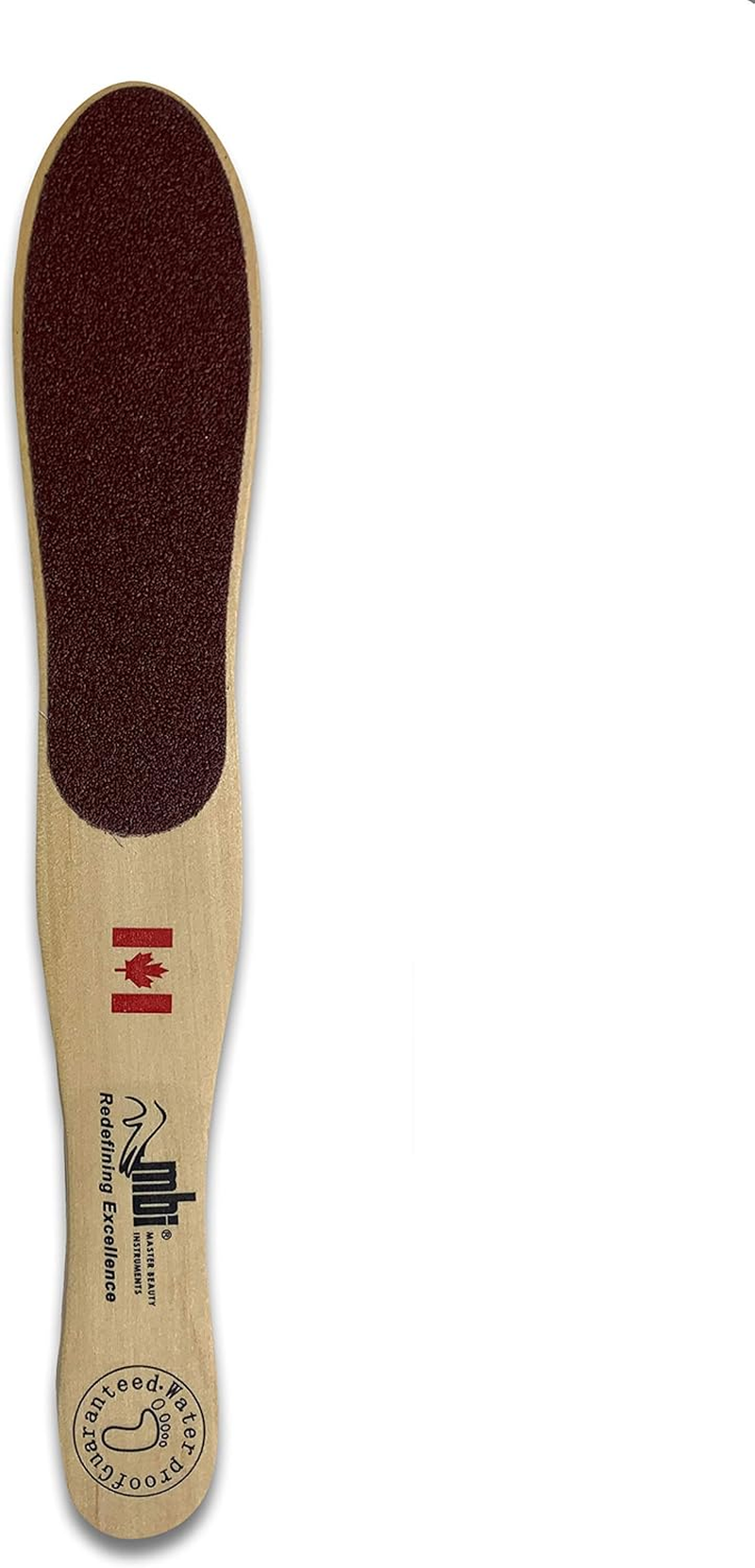 Master Beauty Instruments (MBI) Premium Water Proof Wooden Foot File, Foot Rasp for Wet and Dry Feet, Removes Callus for Foot, 2 Sided Medium/Course Grit, Premium Grade Making the Handle Ultra Smooth' image number 2