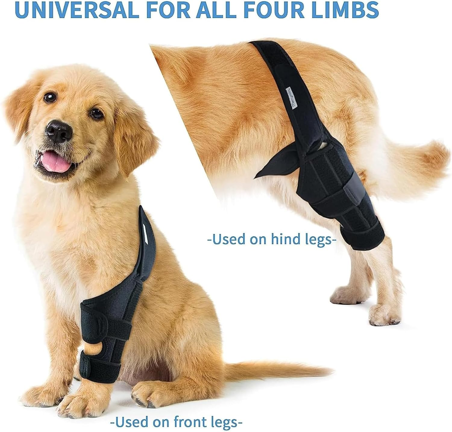 Visuivit Dog Knee Brace for Support with Cruciate Ligament Injury, Arthritis and Knee Cap Dislocation, Better Recovery ACL Brace, Adjustable Rear Leg Braces Dogs, Pet Brace (M, Normal Style) image number 5