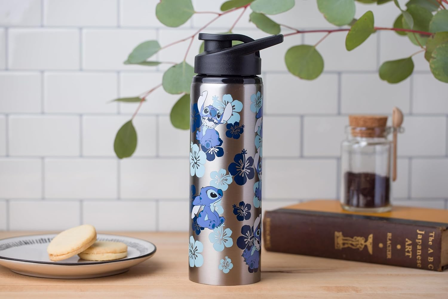 Silver Buffalo Disney Lilo and Stitch Double Walled Stainless Steel Water Bottle, 25 Ounces image number 3