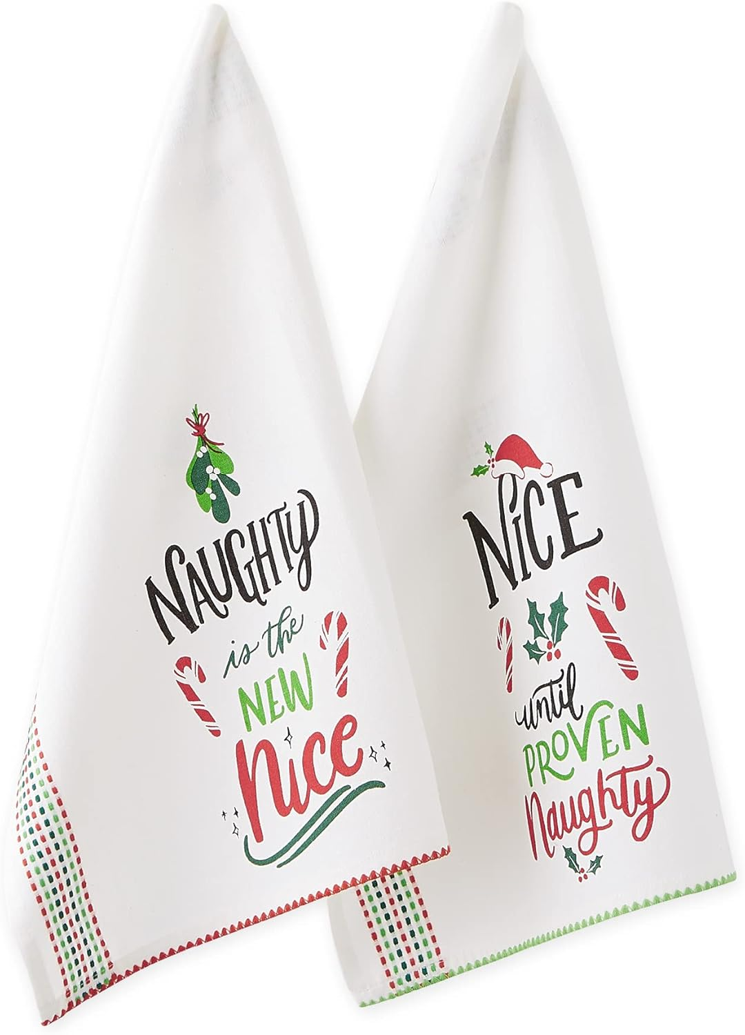 DII Decorative Printed Kitchen Towels Absorbent & Fast-Drying Tea Towel Set, 18X28, Sassy Cocktails, 4 Piece