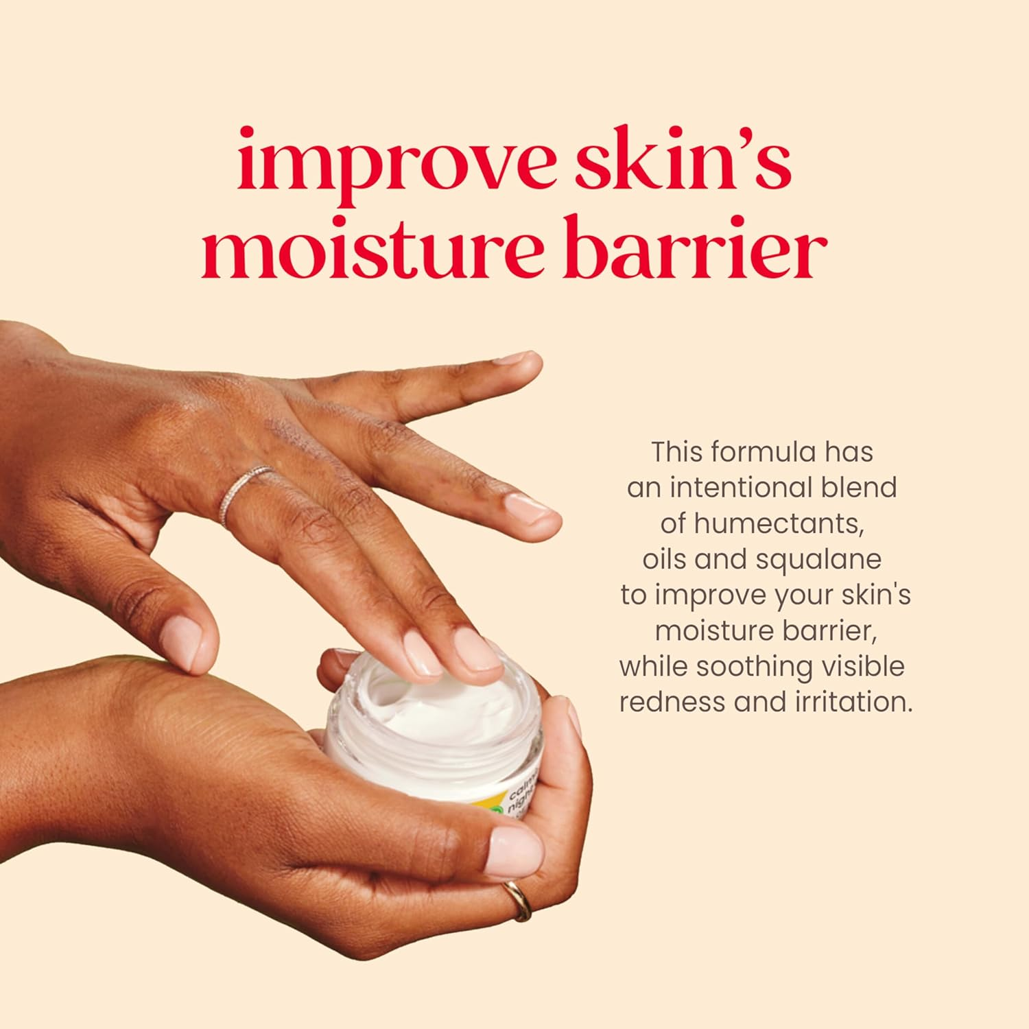 Burt'S Bees Calming Night Cream Gentle Moisturiser for Face & Sensitive Skin, Made with Aloe Vera & Rice Milk to Soothe Skin, 50G