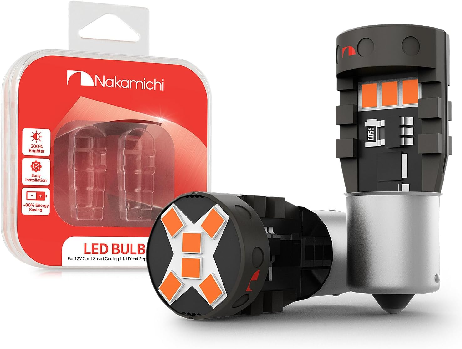 Nakamichi BA9S T4W Car LED Light Bulb BA9 1895 1891 53 57 47830 64111 3893, 12-SMD Extremely Bright Interior Dome Map License Plate Glove Box Panel Reading Replacement Light (Emerald Green, Pack of 2)