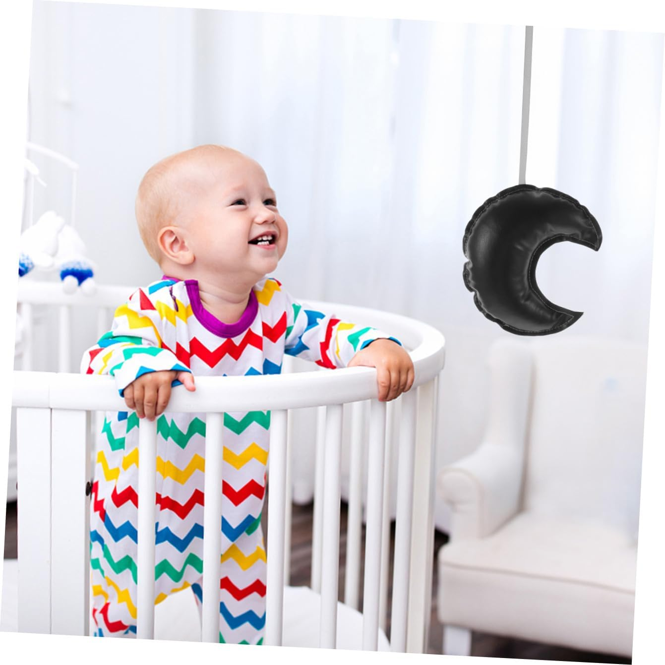 BESPORTBLE 3Pcs Star Moon Heart Hanging Ornament Bedroom Decor Wall Ornament Nursery Pendant Boys and Girls Decorative Pendant