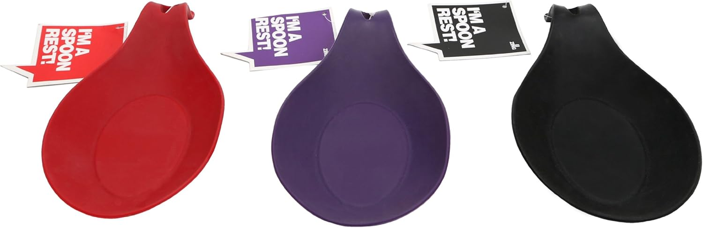 Premier Housewares Zing Spoon Rest, Purple Silicone image number 2