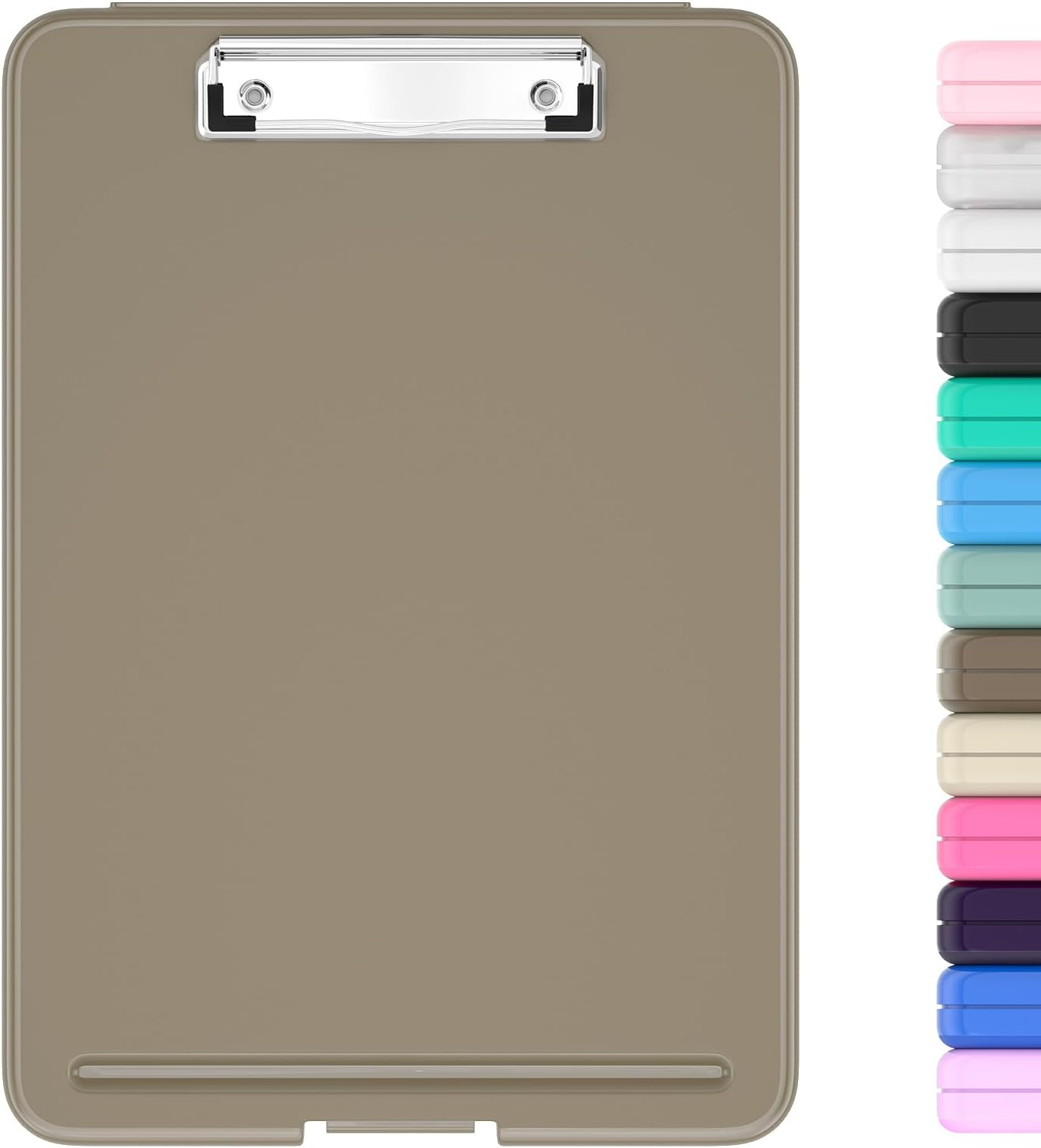 Hongri Clipboard with Storage, 8.5 X 11 Nursing Clip Board Foldable Storage for Nurses, Lawyers, Students, Classroom, Office, School, Size 13.4 X 9.4 X 0.9 In, Black