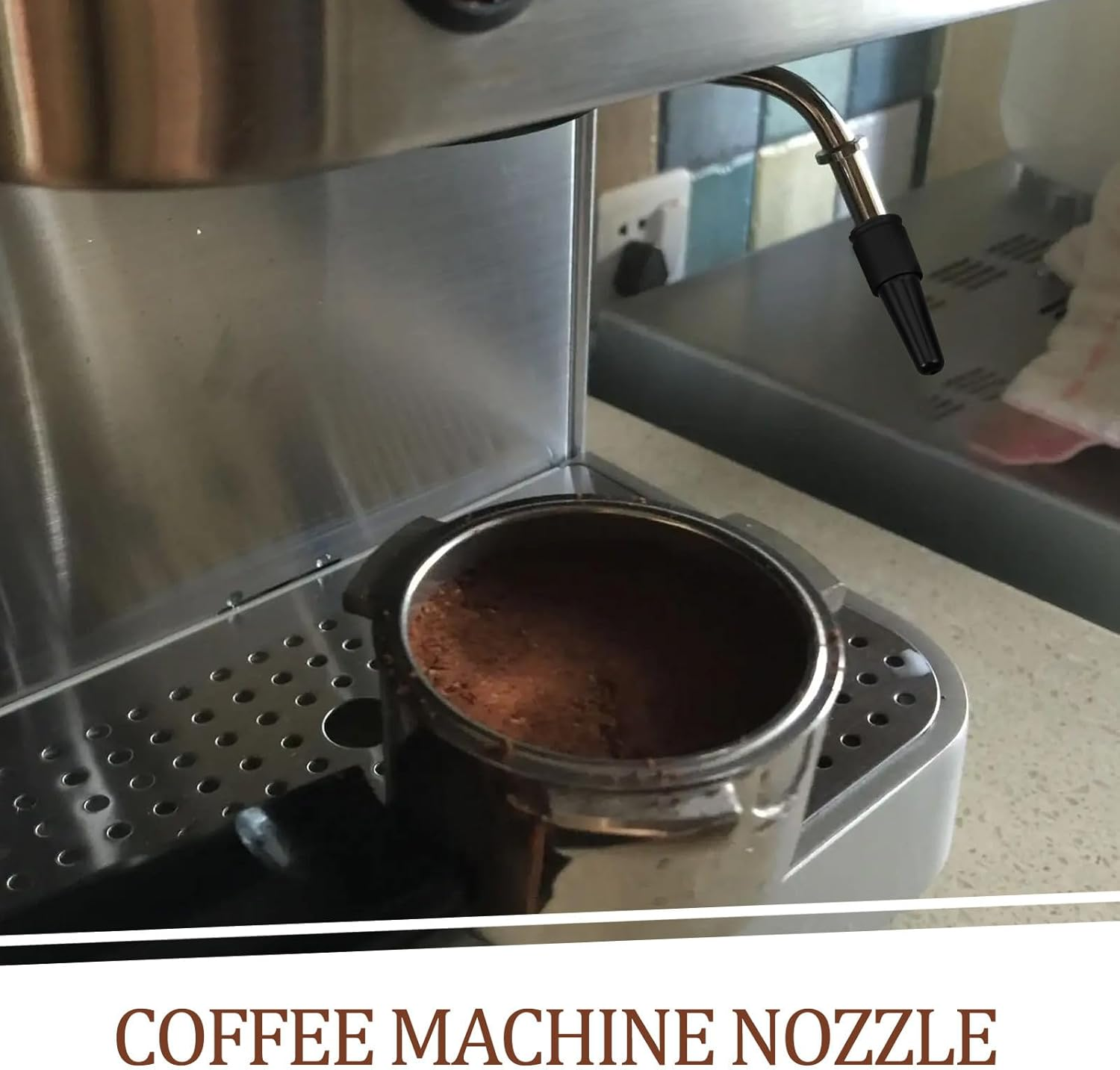 DOITOOL Nozzle for Coffee Machines Coffee Makers Nozzle Replacement Part Convenient Foaming Stainless Steel Steam Wand Tip Compatible with Models Home Use Espresso Machine Accessory image number 1