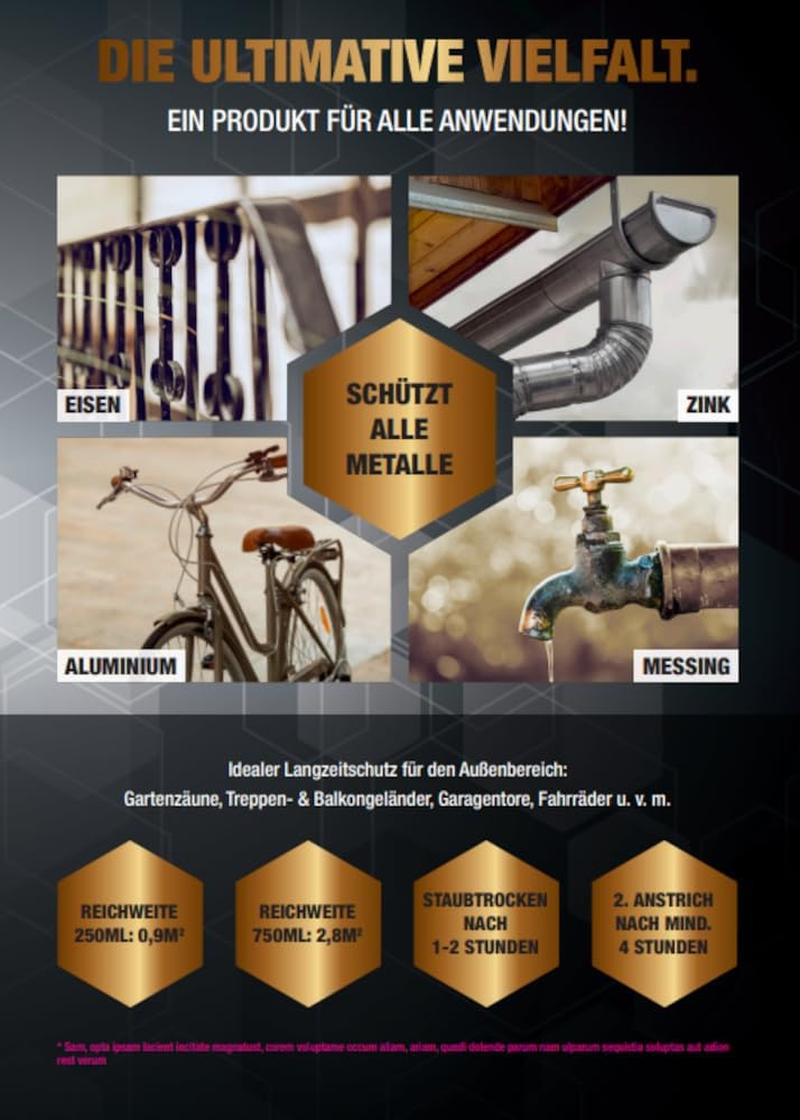 Hammerite Ultima Matt Metal Protective Varnish, Anthracite Grey RAL7016, 750 Ml image number 6