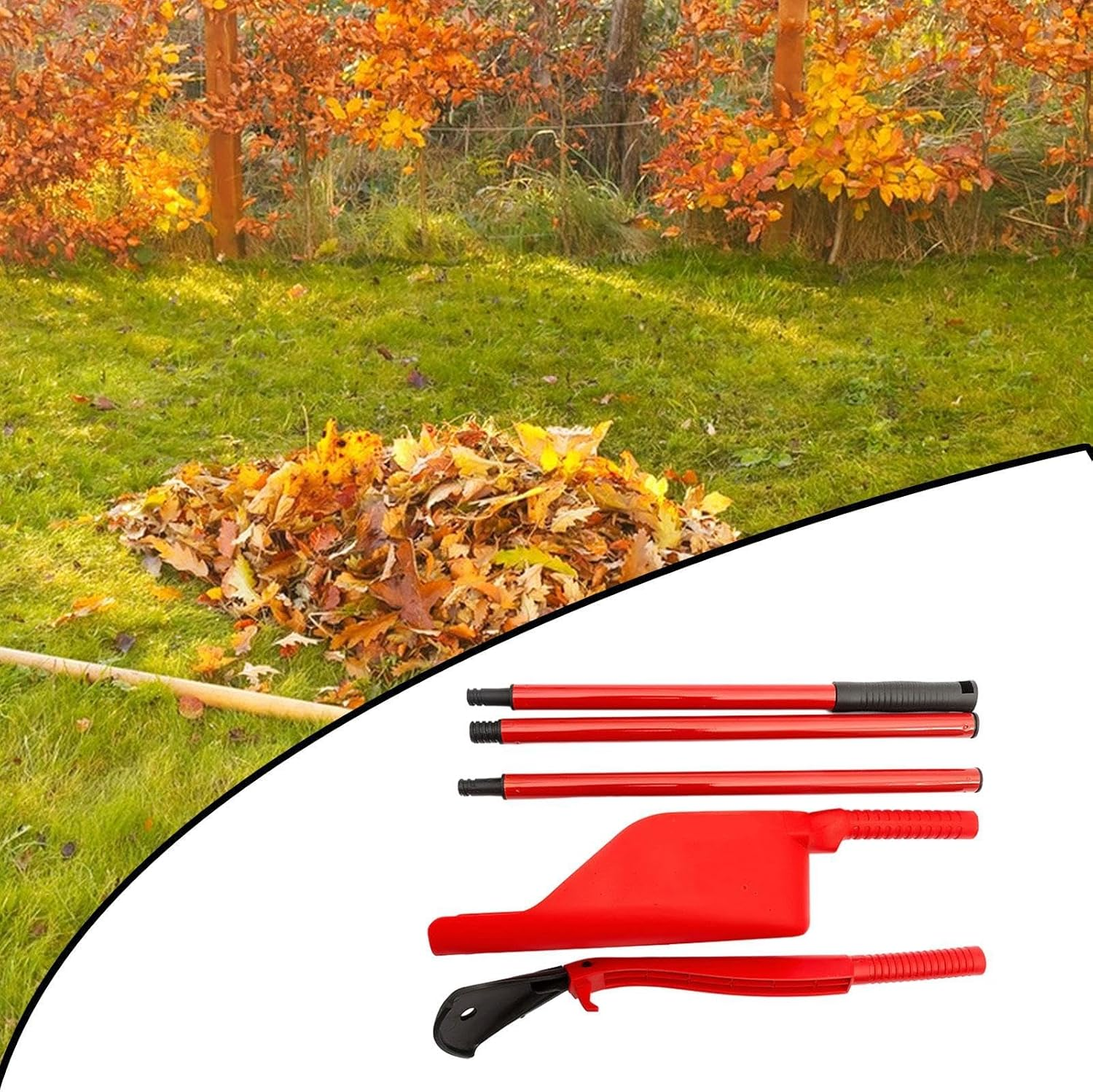 Eigell Eaves Drain Cleaner Leaf Cleaning Tools 5 Piece Set Reusable Removable Portable Stable Telescopic Gutter Cleaning Tool image number 1