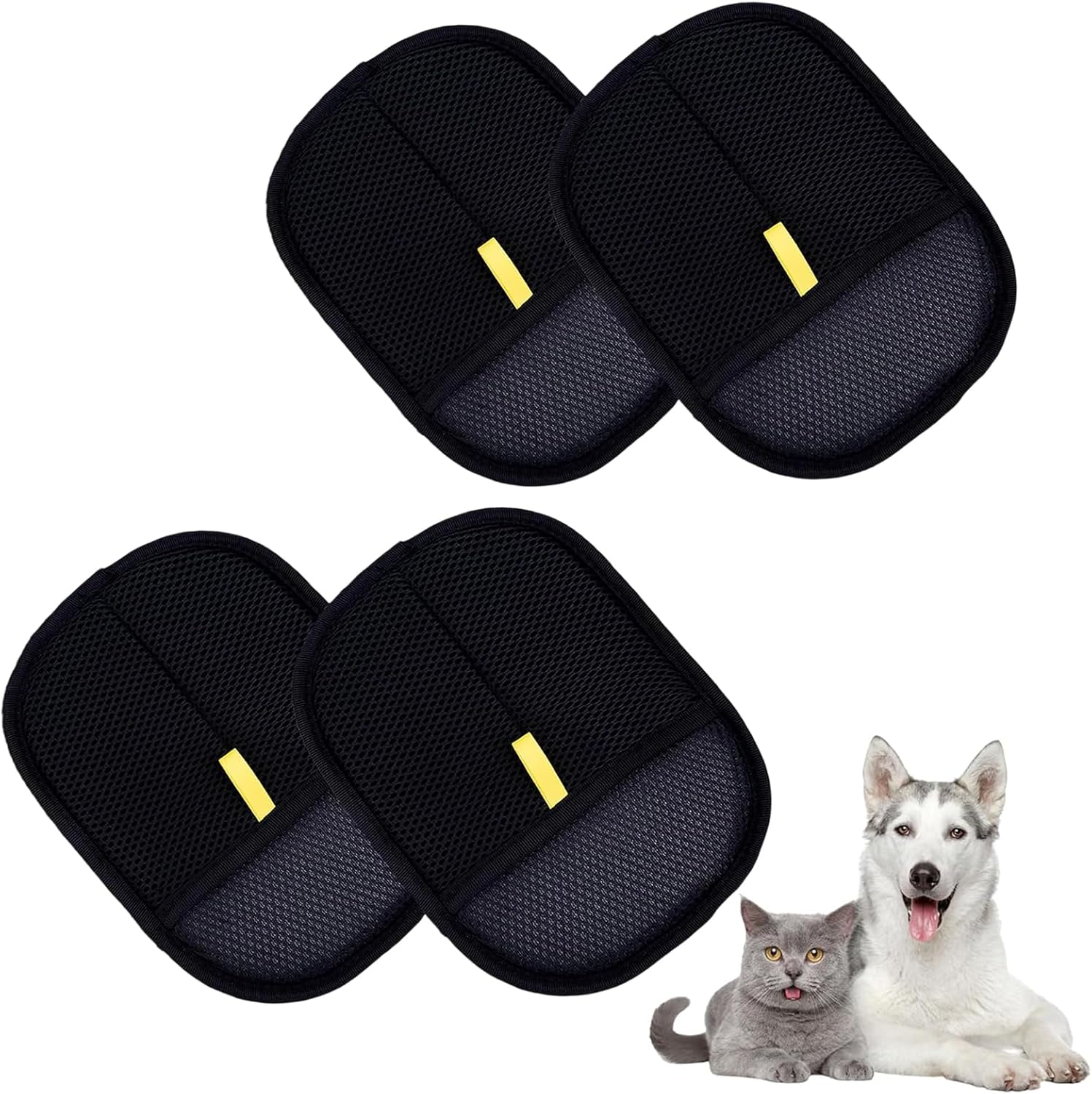 KRYMXAR Fellmagnet Gloves, Set of 4, Gloves for Removing Pet Hair, Cat Hair Glove for Sensitive Care, Lightweight and Comfortable for Pets and Furniture image number 2