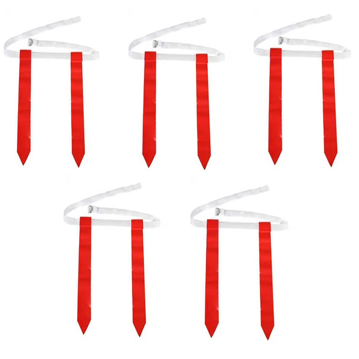 Roczential 5PCS Rugby Training Flag Football Kit Small Football Flag Football Belts Accessory Set Rugby Training Accessory (Blue)