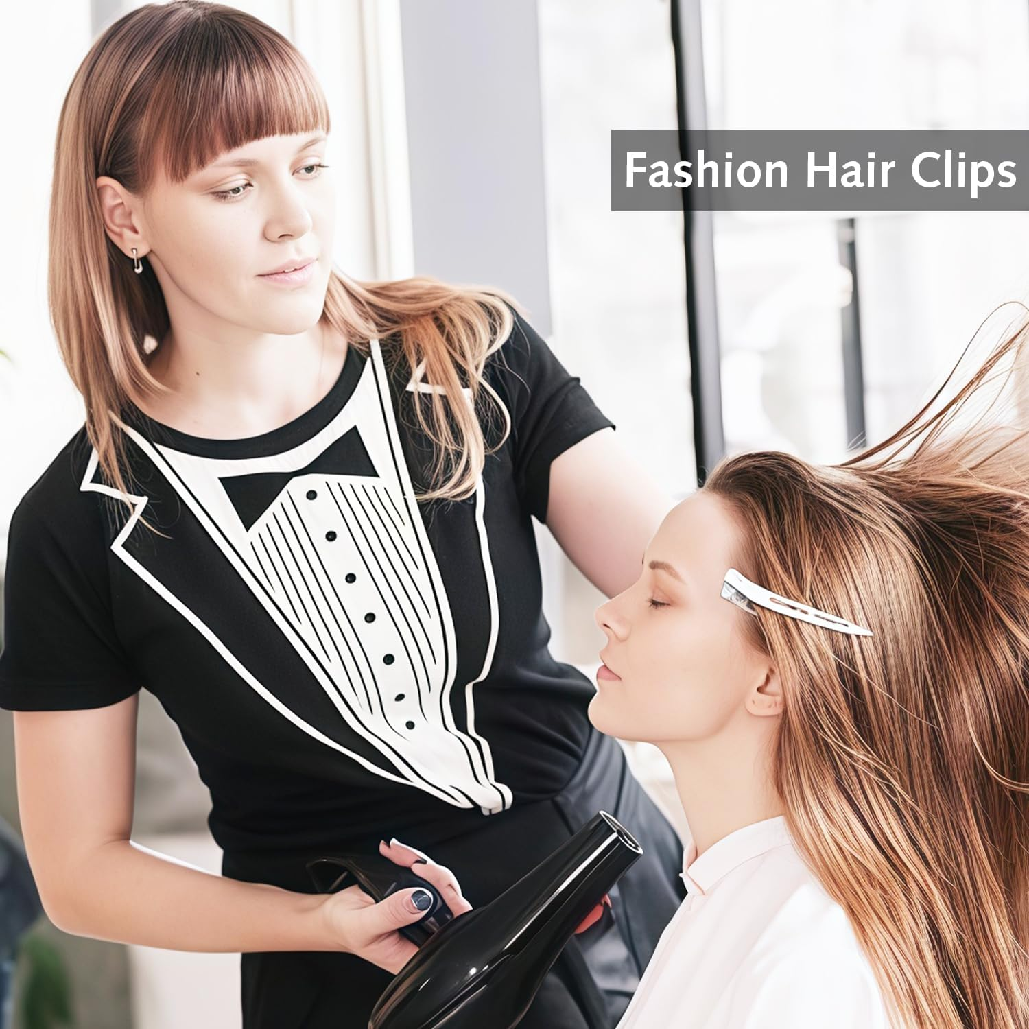 Set of 30 Silver Hair Clips, 5.5 Cm, Crocodile Hair Clips, Metal Hair Clips, Women'S Hair Clip, Hairdressing Salon, Girls Hairstyle DIY image number 6