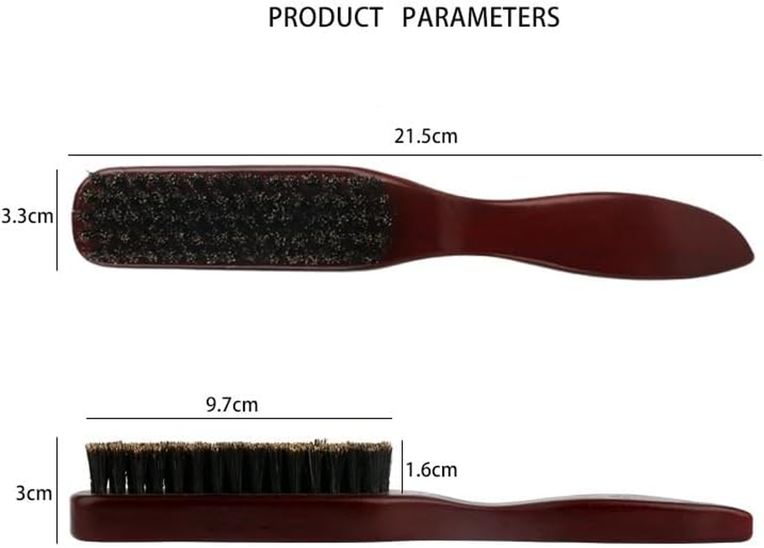 Chilvure Universal Boar Bristle Beard Brush, Anti-Static Styling Wooden Hair Brush for Men&Women, Perfect for Hair&Beard Care Men'S Grooming Straightens Promotes Growth Works with Beard Oil and Balm Beard Kits - Red image number 1