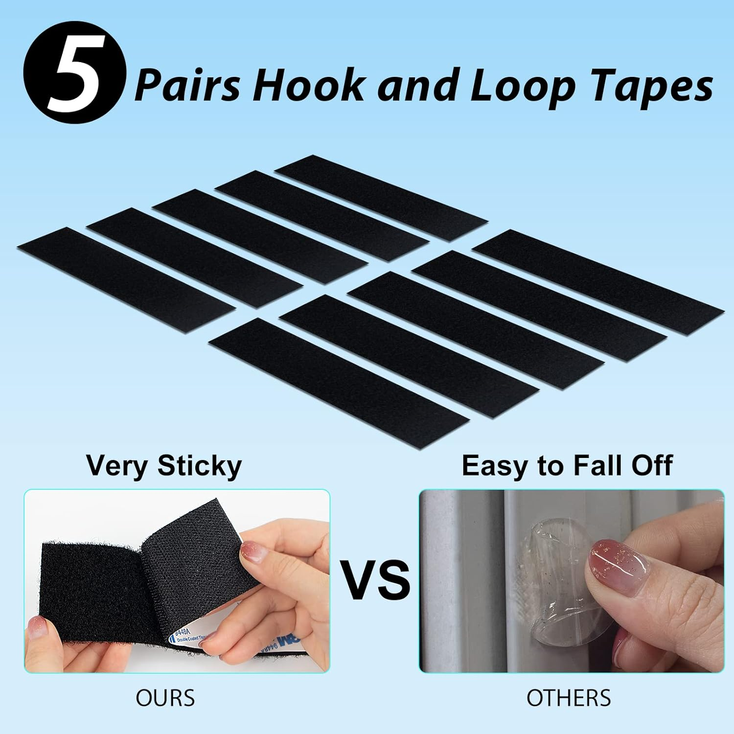 VANTEN 2024 Upgraded Blackout Curtains, 157" X 59" Blackout Shades, 100% Blackout Window Cover with Strong Hook and Loop Tapes, Temporary Blackout Blinds for Baby Nursery, Bedroom, Travel, Cars - Black  Star image number 3