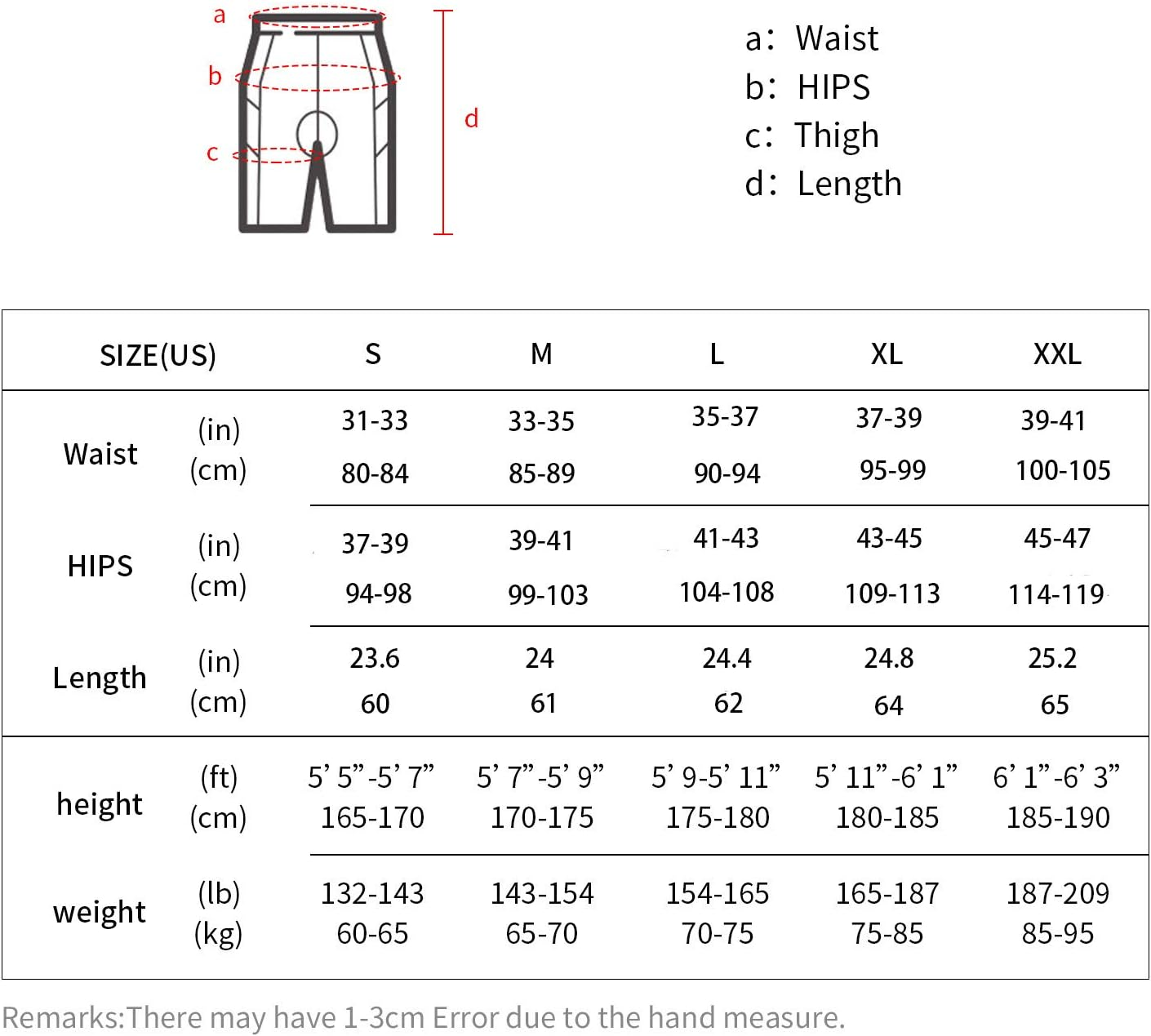 BERGRISAR Men'S Cycling Shorts