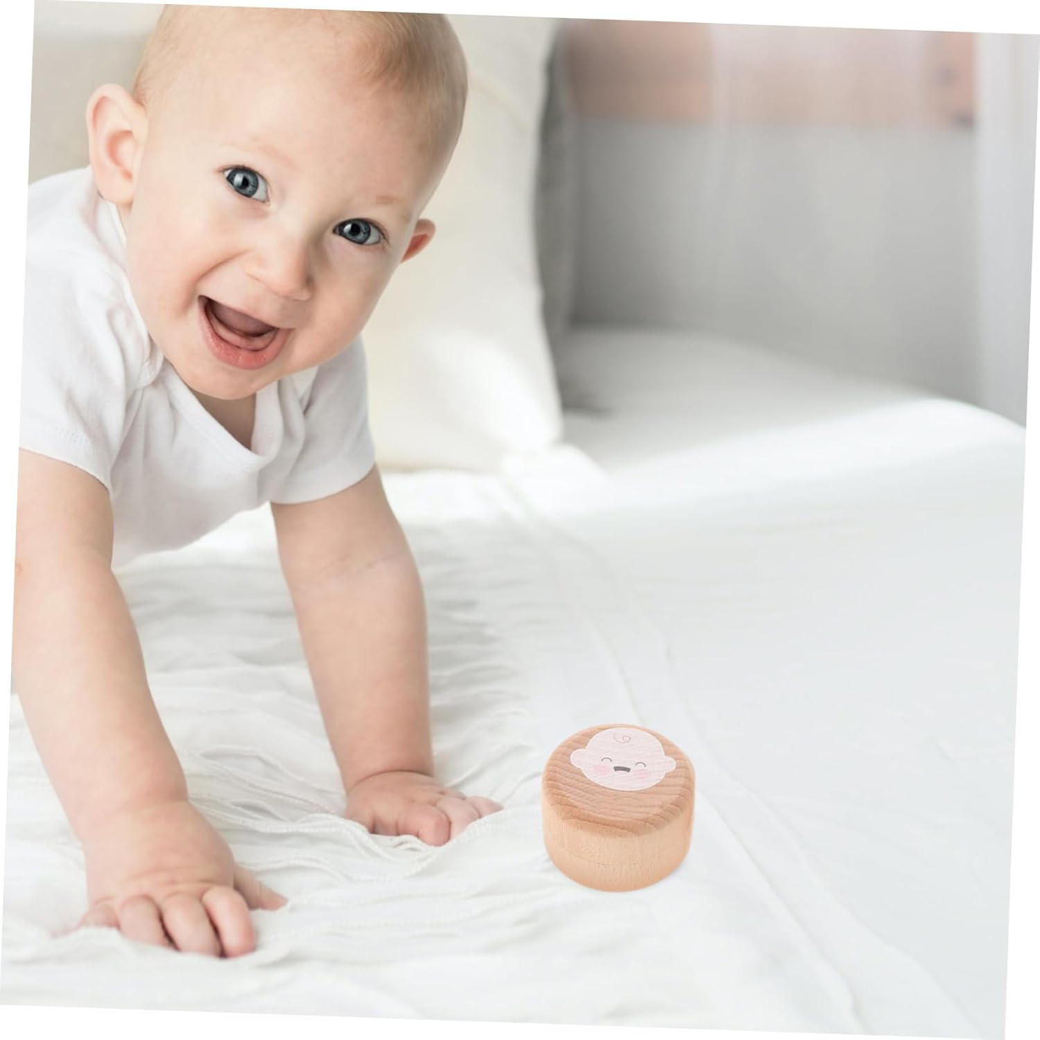 Zerodeko 2Pcs Wooden Cute Tooth Box Keepsake Storage for First Lost Teeth Boy Girl Girls Boys image number 3