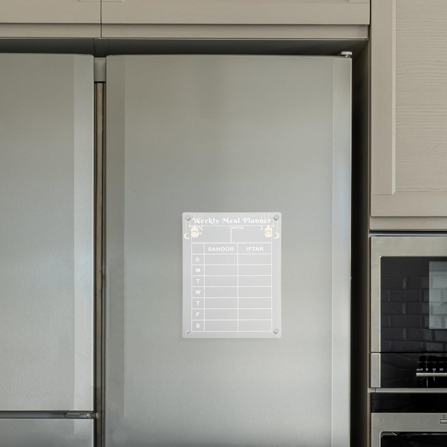 HOODANCOS Whiteboard Fridge Menu Board Dry Erase Meal Planner Fridge Memo Office Supply image number 4