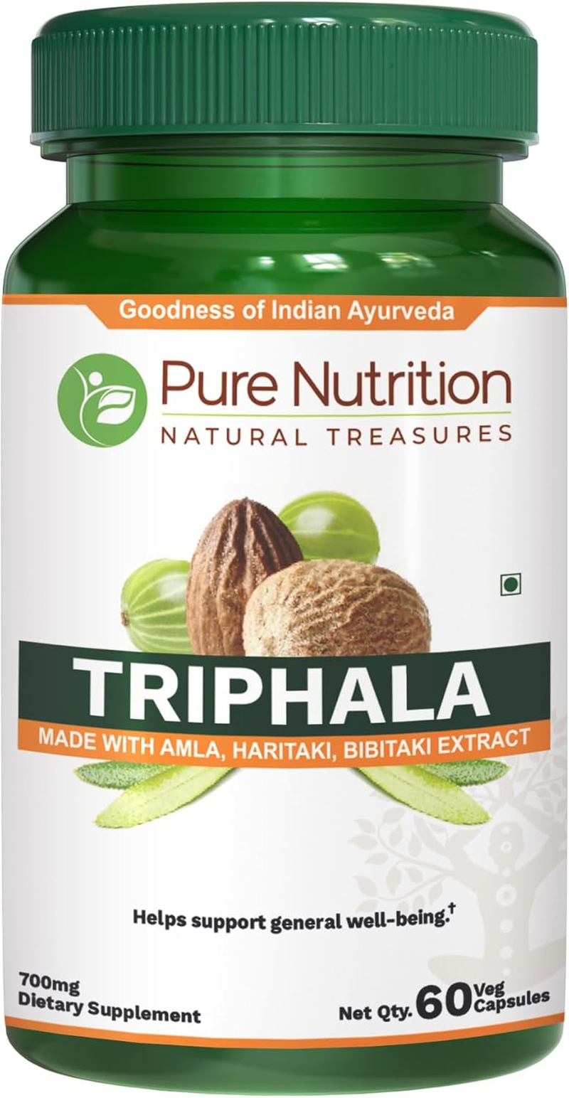 Pure Nutrition Triphala Extract 700Mg. (Equivalent to 1900Mg Triphala Fruit Powder) Non GMO | Once Daily | 60 Days Supply. image number 5