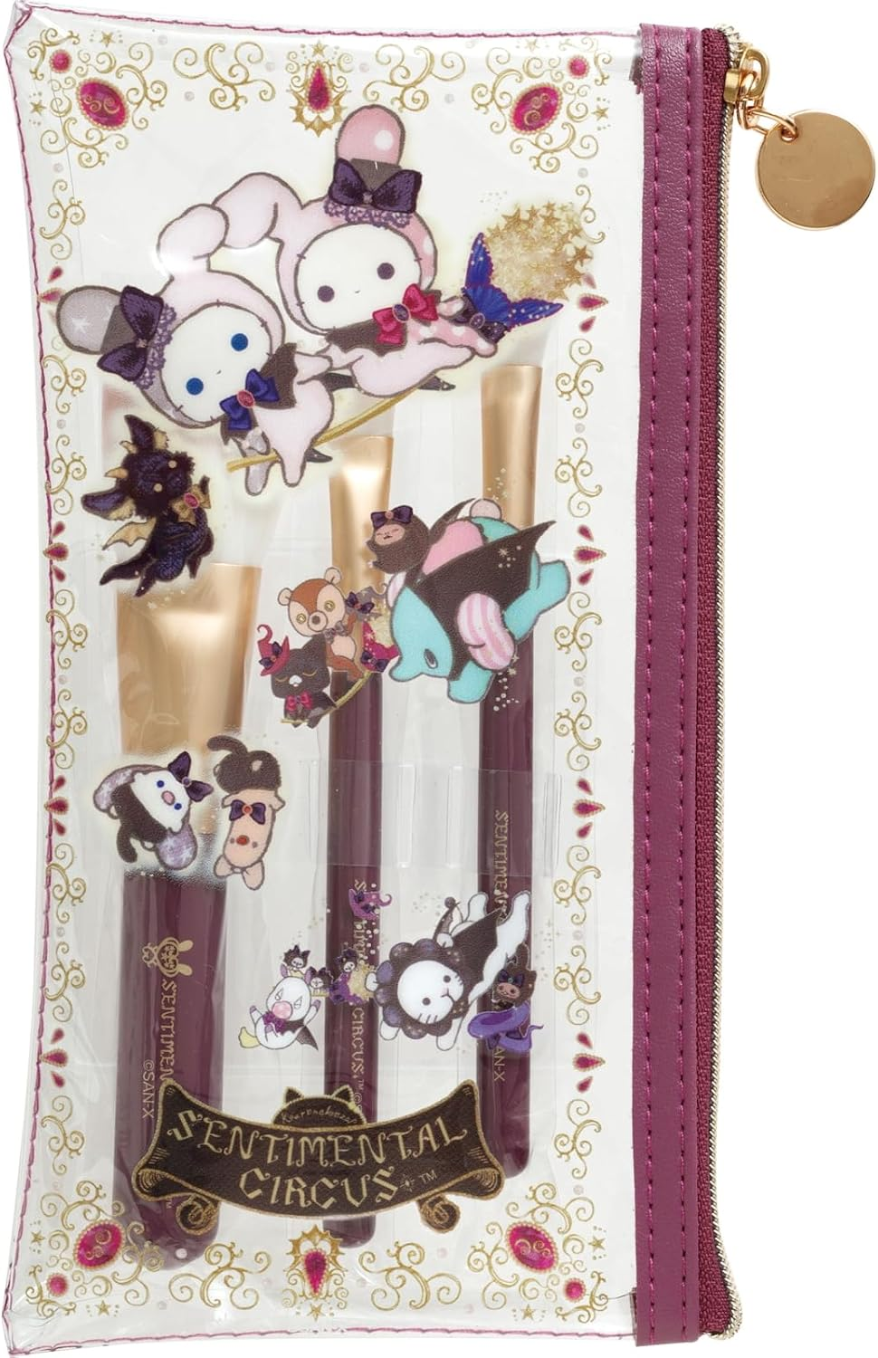 San-X FE44801 Sentimental Circus "Forever Magic and Wishes" Makeup Brush Set H7.9 X W3.9 Inches (200 X 100 Mm) image number 4