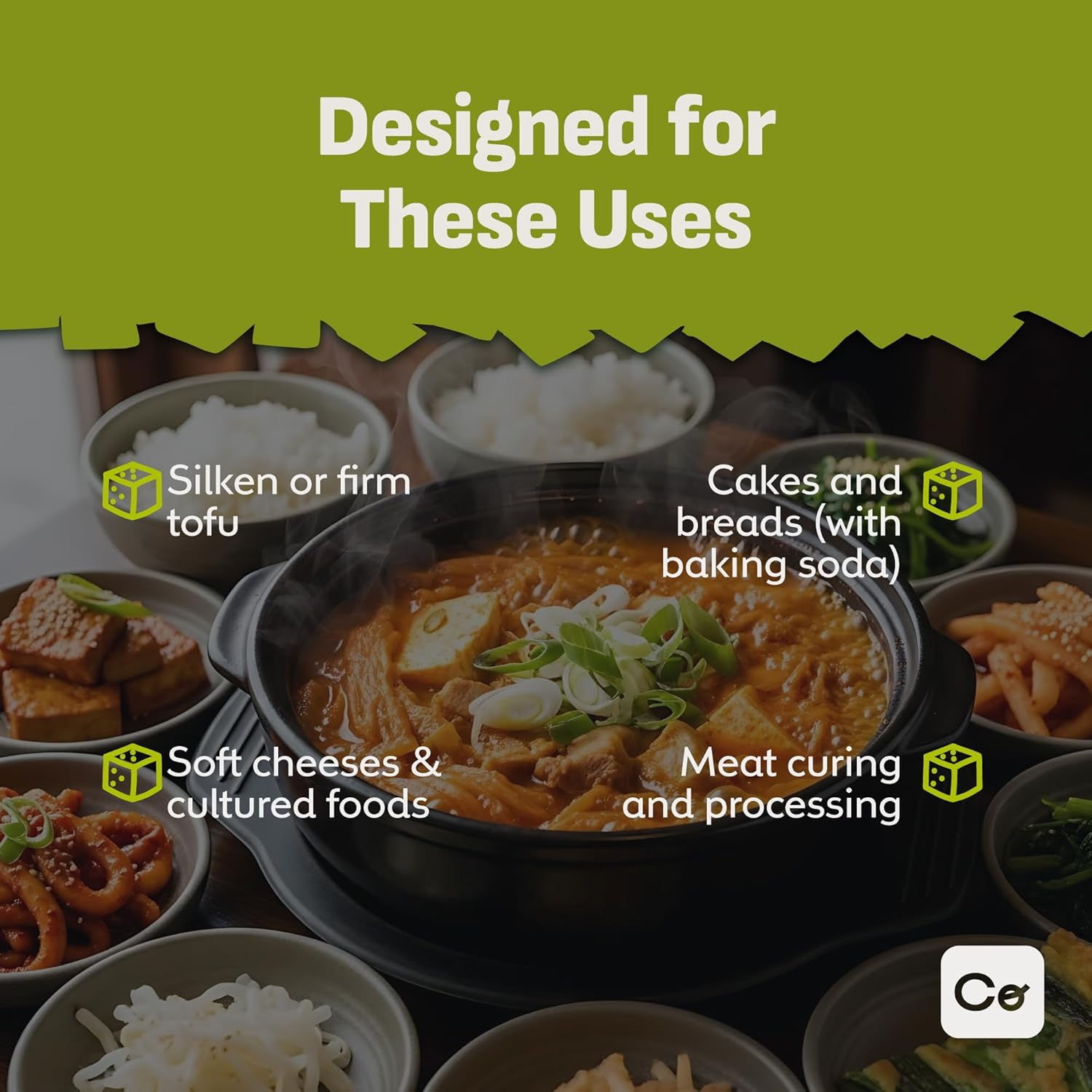 Coolinario Glucono Delta Lactone - GDL (2 Oz) Mild Acidulant & Coagulant for Tofu, Cheese & Baking | Gentle Sweet-Tart Flavor | Perfect for Molecular Gastronomy & Food Preservation | Food-Grade image number 6