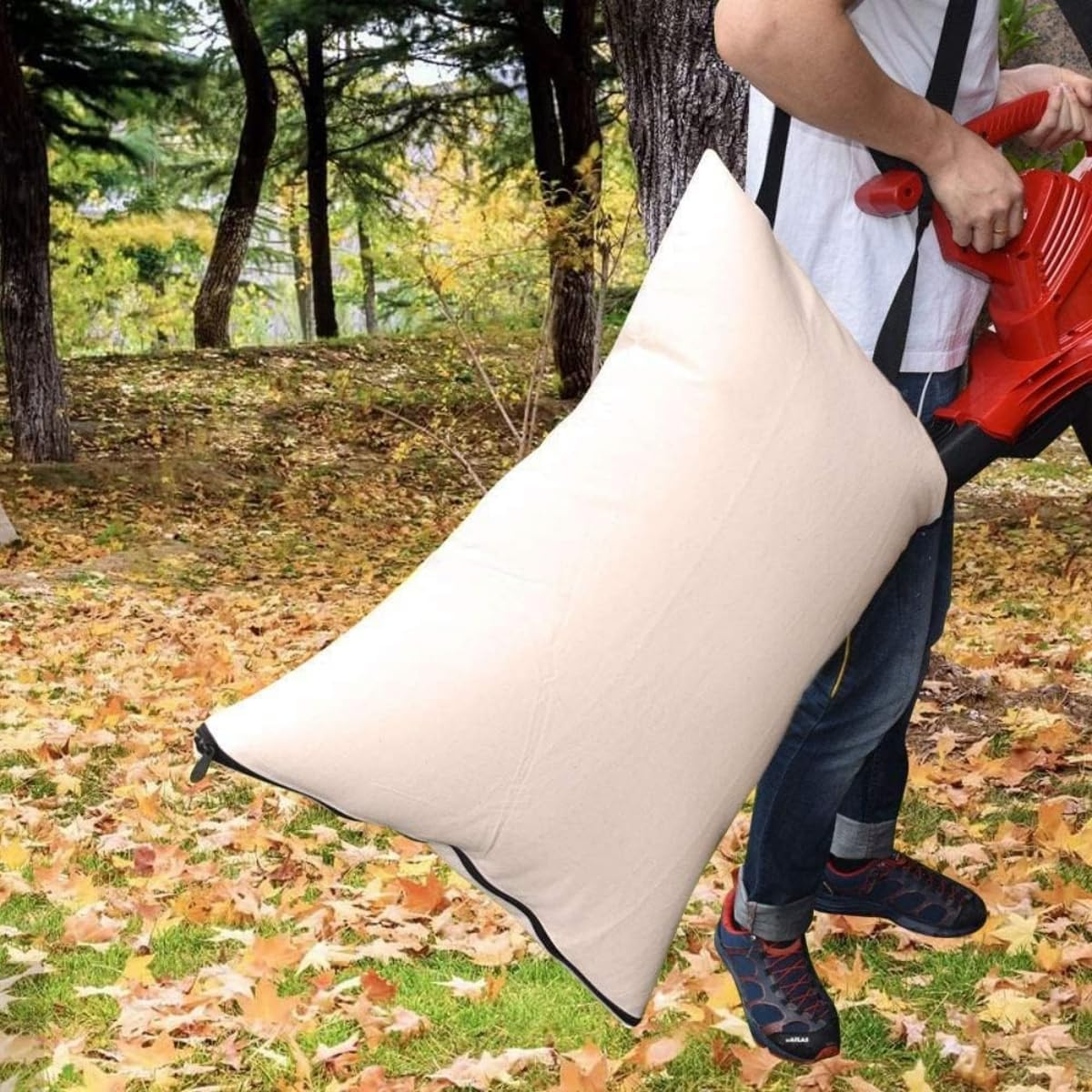 Xhydamile Universal Leaf Vacuum Blower Bag Bottom Debris Dump Bag, Compatible with Leaf Blowers and Ultra Blower Rake, Suitable for Most Blowers image number 3