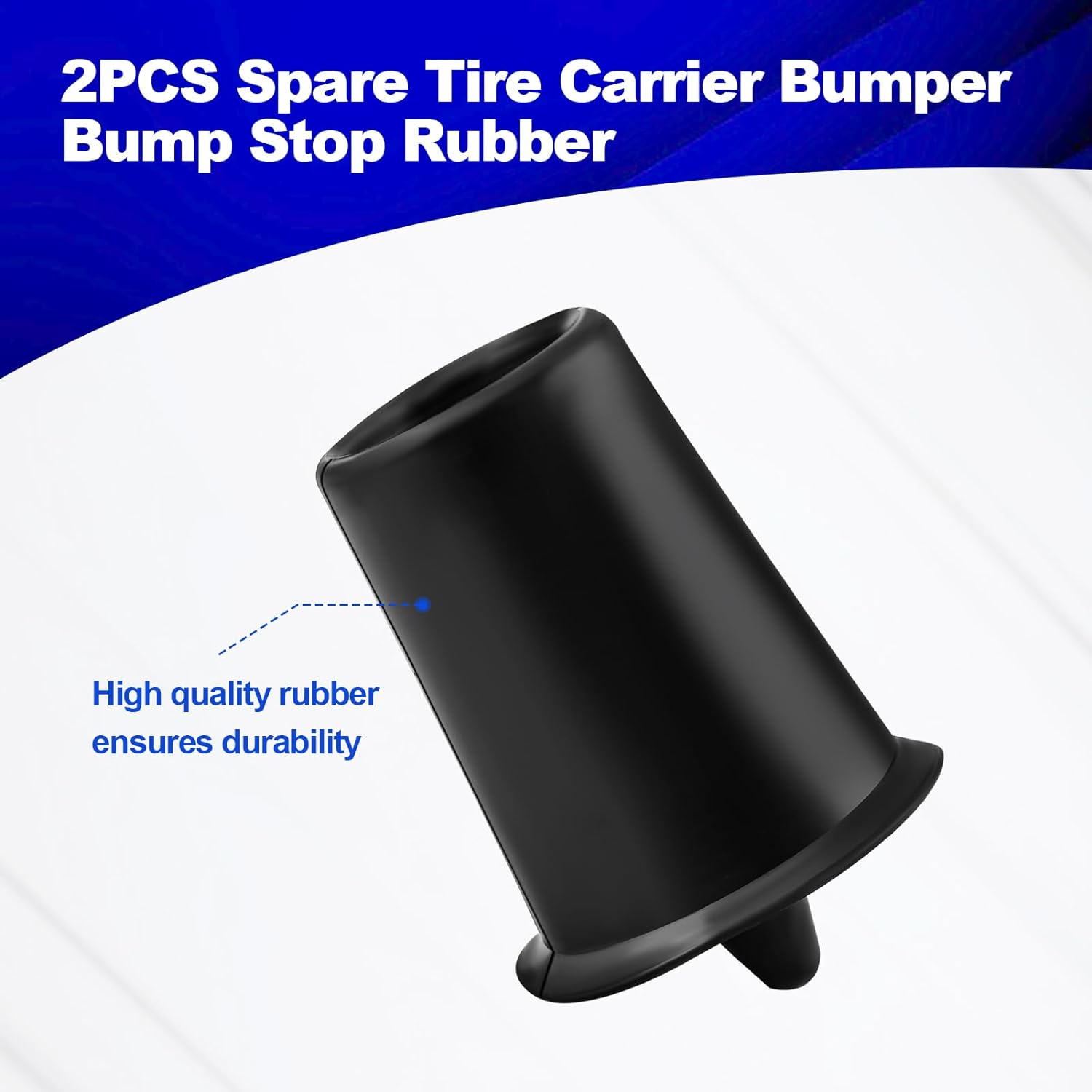 2PCS Spare Tire Carrier Bumper Bump Stop Rubber Exterior Accessories Compatible with Wrangler JK 2007-2018 Part Number 55395993AB