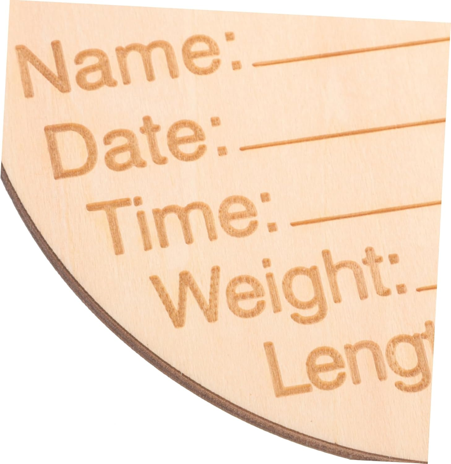 2Pcs Newborn Announcement Sign Circular Birth Sign for Hospital Use Name Plaque Parents Crafted from Natural Wood image number 5