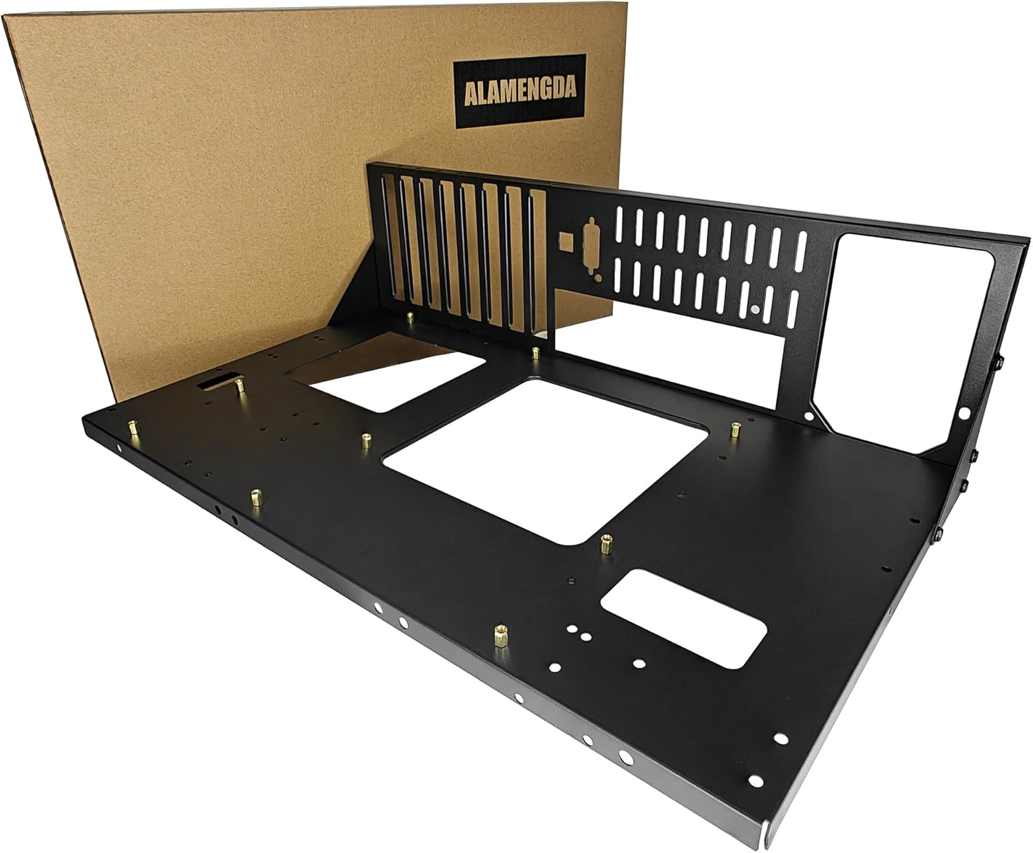 ALAMENGDA DIY Gaming Computer Case, ATX Open Chassis Case Rack for ATX/M-ATX/ITX Motherboards,Widely Body Heat Dissipation Design, SSD Motherboards Accessories image number 6