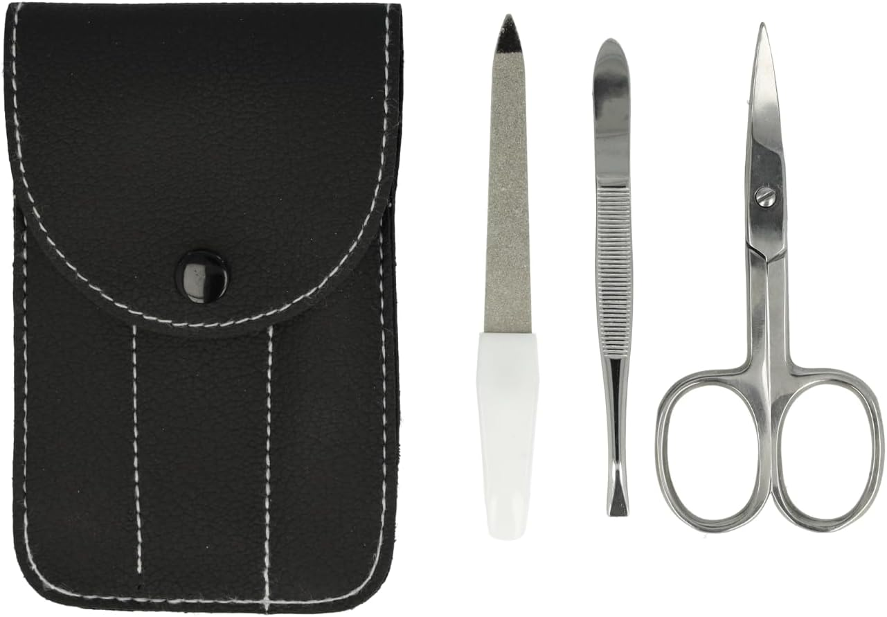 Clauss Nail Care Set with Scissors, File and Tweezers | Premium Nail Set for Manicure and Pedicure | Nail Case for Everyday and Travel | BC-S10044 image number 2