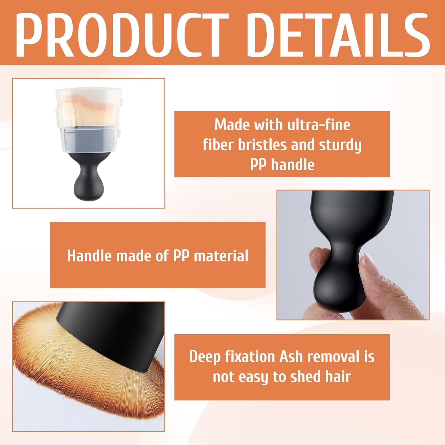 Car Interior Cleaner Brush, 3 Pcs Car Detailing Brush, Car Cleaning Brush with Cove, Car Interior Duster with Soft Bristles, Auto Interior Dusting Tools for Vents, Dashboards, Scratch Free image number 3