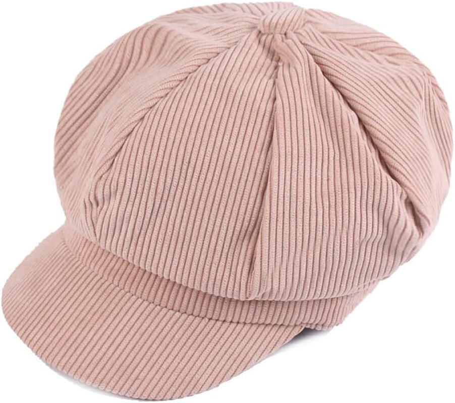 Classic Women S Hat Lightweight Beret Cap for Winter Vintage Newsboy Cap Corduroy Women Beret Hats Hats for Women - Grey image number 2