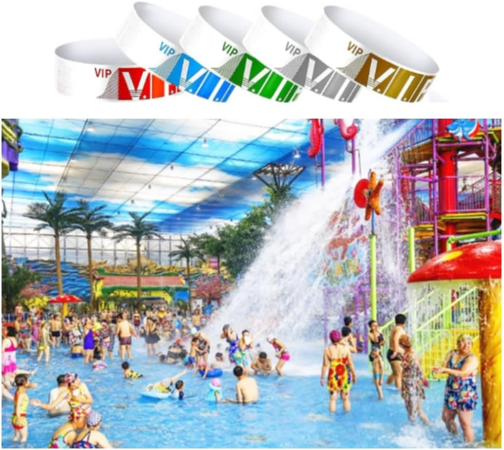 500 Waterproof VIP Wristbands for Light Events, Concert Club Festival Wristbands 0.75 Inch image number 5