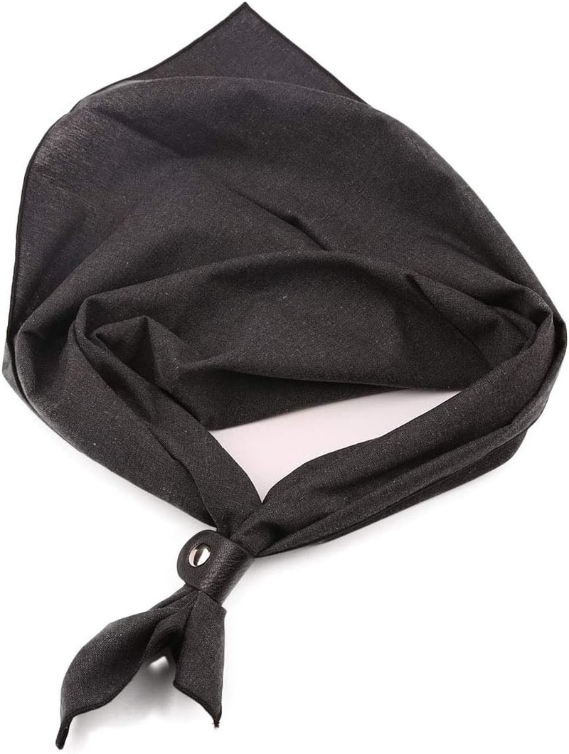 Neckerchiefs for Men, 24''&times; 24'' Multicolored Patterned Cotton Scarves with Buckle