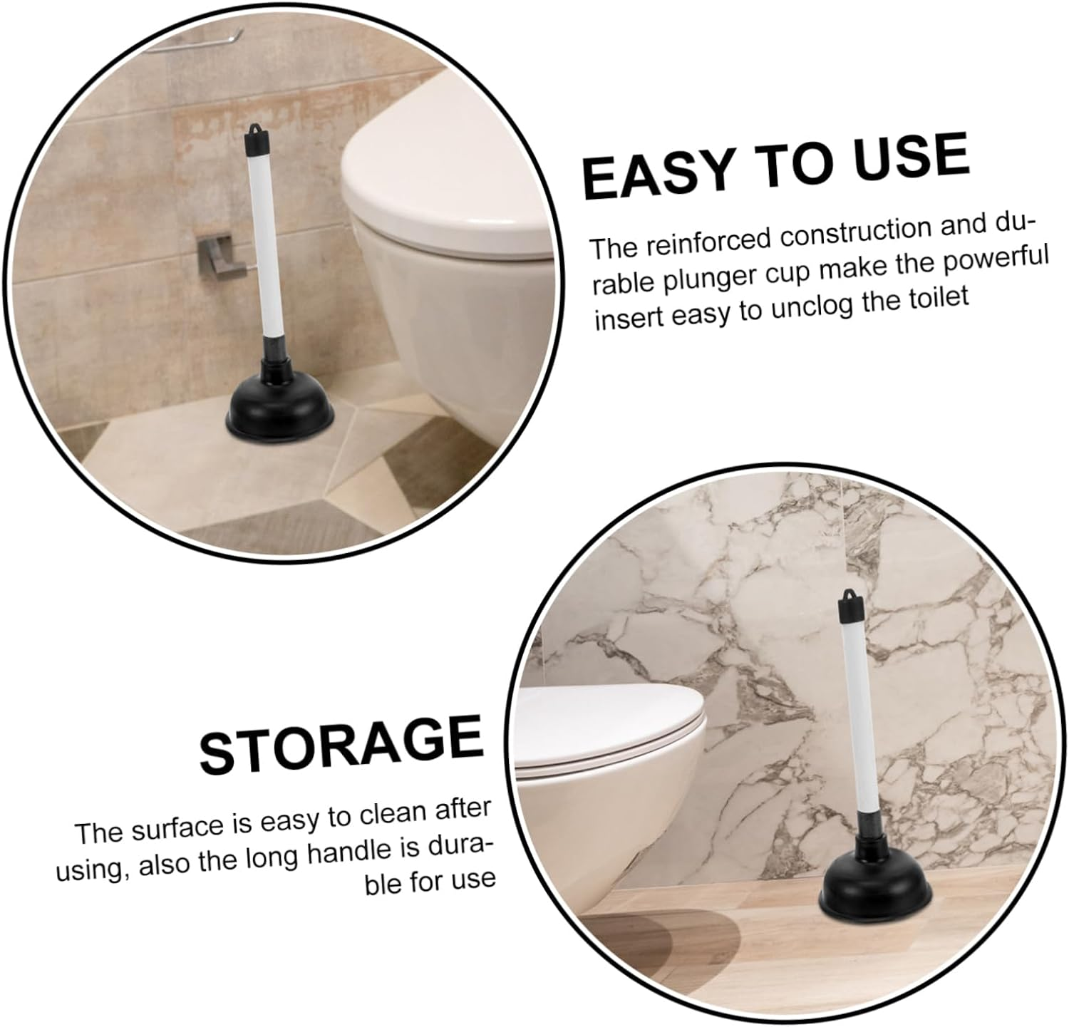 Mobestech Bathtub Drain Tools Water Trough Heavy Duty Plunger Sink Unclogger Tool Home Accessory Small Plunger Kitchen Plunger for Sink Heavy Duty Toilet Plunger Rubber Clearer Household image number 1