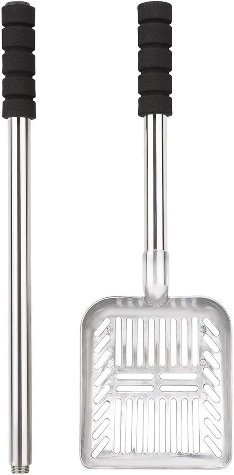 NCONCO Metal Cat Litter Scoop with Long Handle and Deep Scoop, Removable, Non-Stick, No Bending, Heavy Duty Cat Litter Strainer with Foam Padded Long Handle image number 4