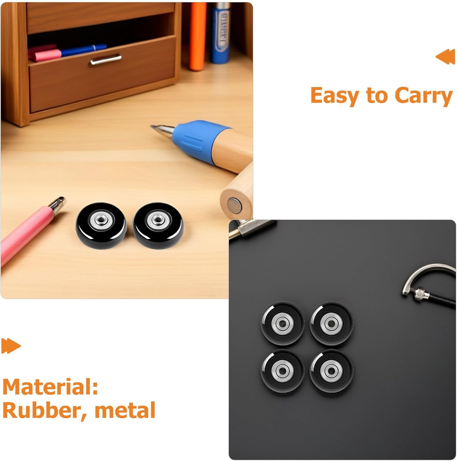 POPETPOP Replacement Wheels for Luggage Spare Wheel Assembly Travel Suitcase for Travel Luggage image number 2