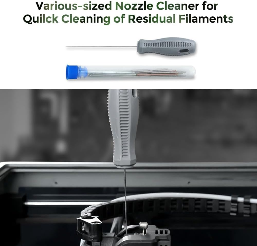 Official 3D Printer Tools Wrap Pro Kit, Includes Nozzle Cleaning Tool, Deburring Tools,Storage Bag for 3D Printer Assembly,Removal,Cleaning,Finishing(74Pcs) image number 3