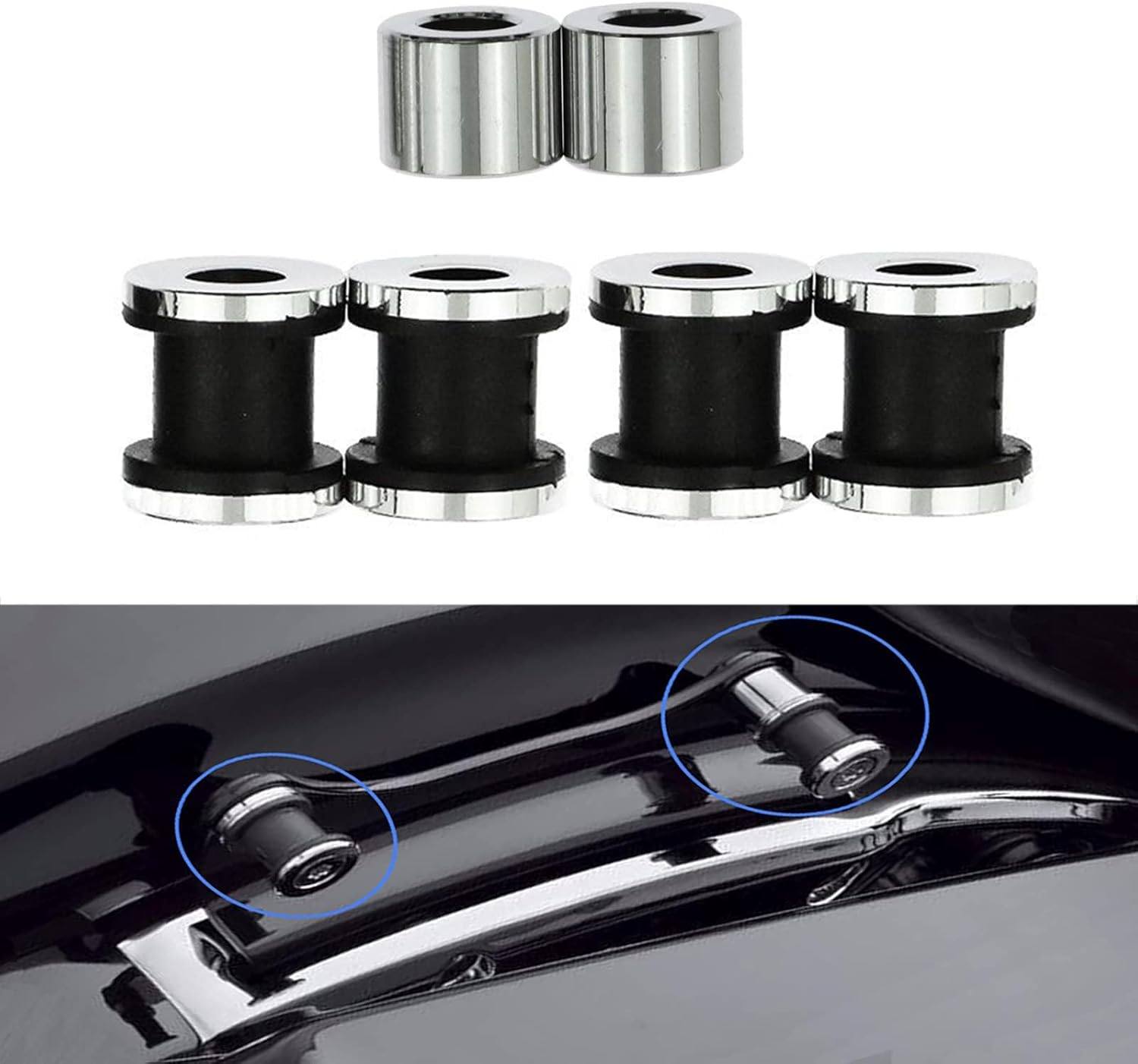 H-D Quick Release Sissy Bar Rack 4 Point Docking Hardware Fit for Harley Davidson Touring Street Glide Electra Glide Road King Road Glide 2009-2025 image number 3