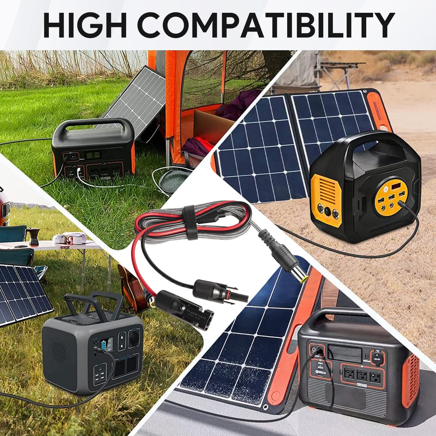 KFD DC 8Mm DC7909 Input Solar Panel Cable Cord Converting Solar Connector for AIMTOM Rebel 440, GZ, Explorer 160 240 500 1000 Generators Portable Power Stations Backup Dc8Mm Input Port Connector image number 2