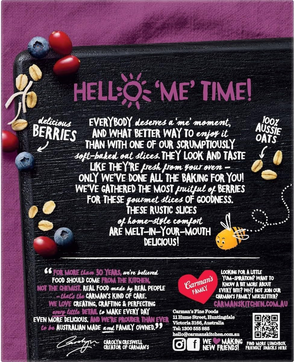 Carman'S Cranberry and Blueberry Oat Slice, Light Brown, 175 G image number 3