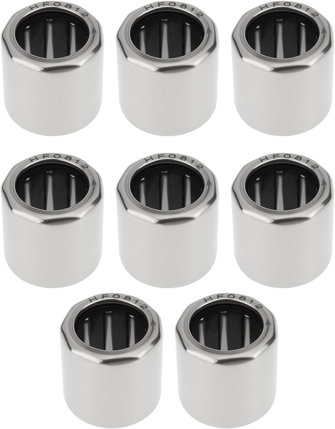 8Pcs HF0812 One Way Needle Roller Bearings 8X12X12Mm for Gearbox Small Engines DIY Robotics RC image number 4